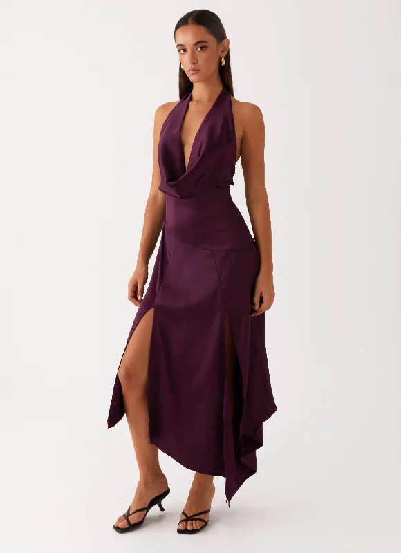 Casual yet chic women’s outfits for work or play   Boulevard Midi Dress - Plum