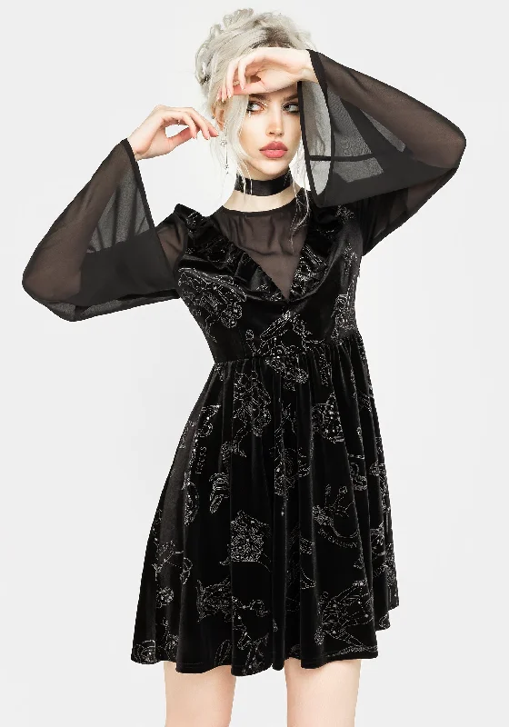 Fashion-forward women’s clothing on a budget   Zodiac Foil Print Mini Dress