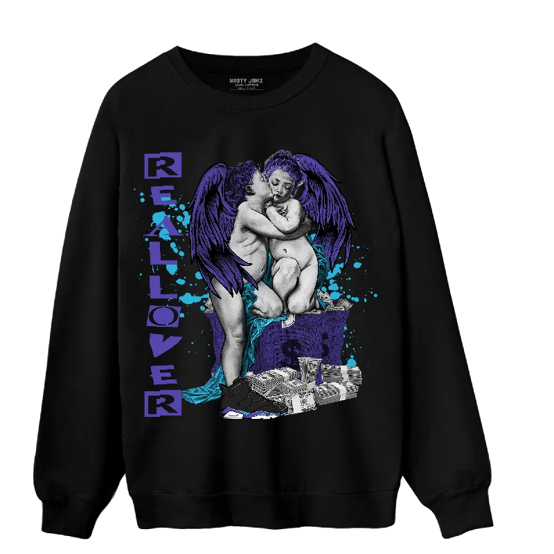 NastyJamz Aqua 6s Sweatshirt Match Real Lover Angel