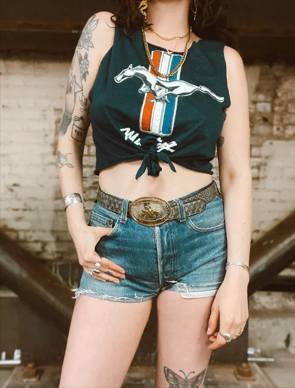 Dress up or down with these versatile pieces   Chop Shop Mustang Muscle Tank
