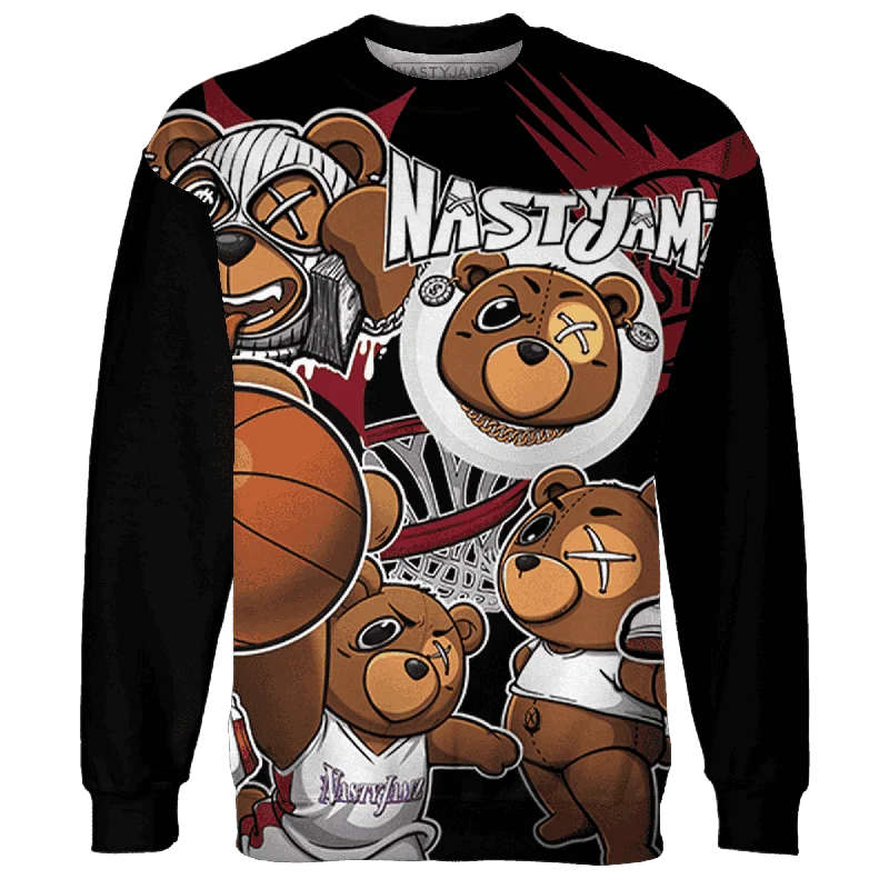 NastyJamz High 85 Metallic Burgundy 1s Sweatshirt Match BER Wallpapers 3D All-Over Print