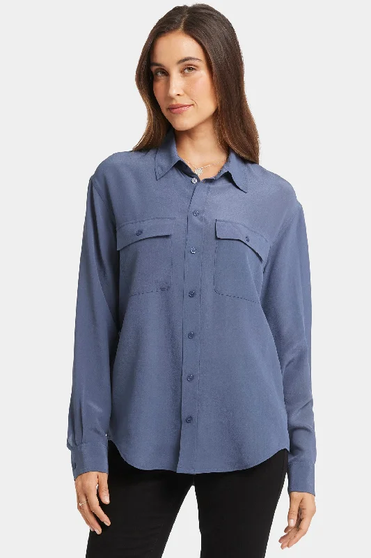 Feminine and fashionable clothing for every wardrobe Lauren Silk Blouse - Cascade Lake Feminine and fashionable clothing for every wardrobe Lauren Silk Blouse - Cascade Lake