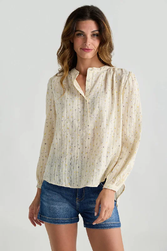 Fashion-forward women’s clothing on a budget   Olivaceous Mandarin Collar Shirt