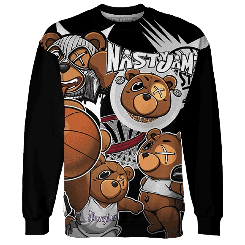 NastyJamz Retro High OG Black White 1s Sweatshirt Match BER Wallpapers 3D All-Over Print