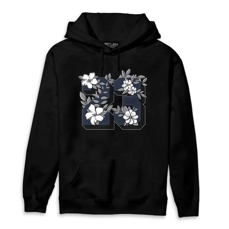 NastyJamz White Navy 3s Hoodie Match 23 Floral