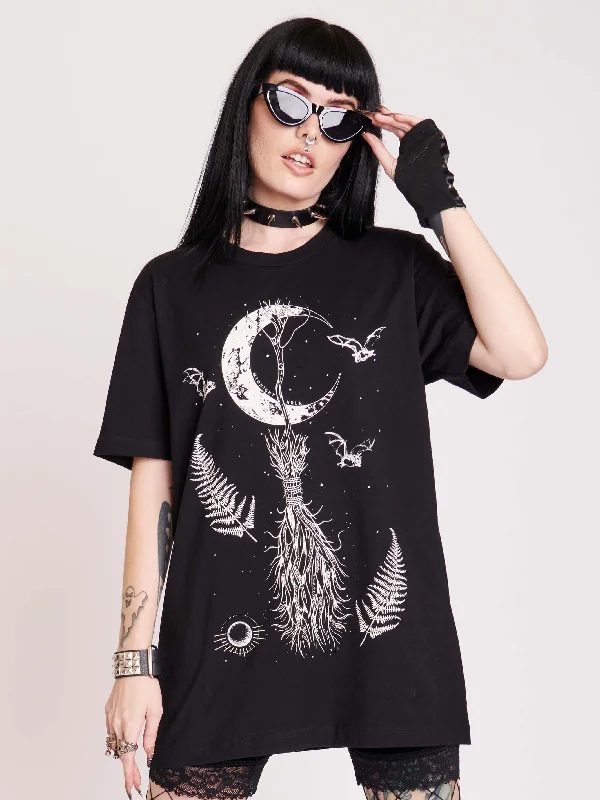 Curated collections of sophisticated women’s wear   Witch Broom T-shirt