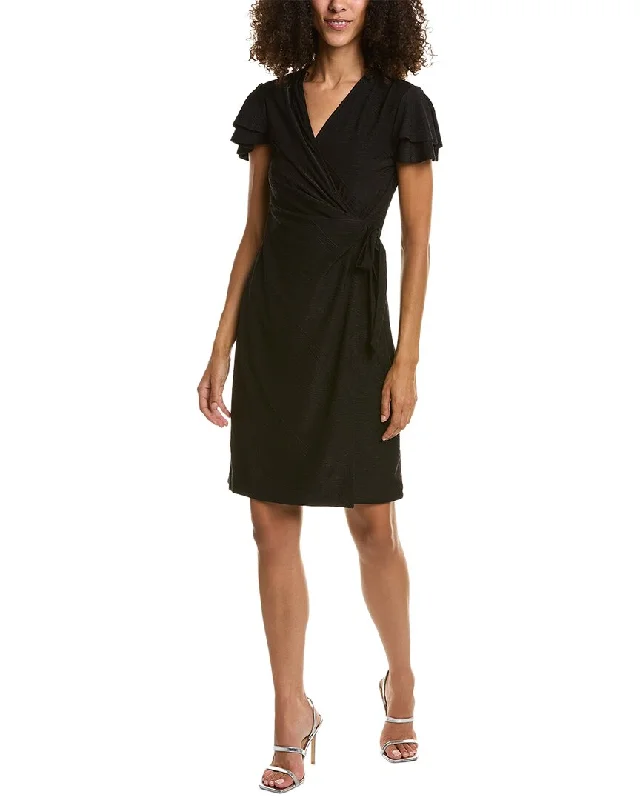 Bold and sophisticated looks for every woman   Anne Klein Flutter Sleeve Wrap Dress