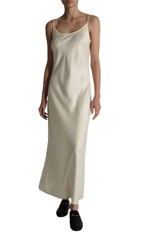 Comfortable yet stylish outfits for women on the go   Haley Slip Dress In Ivory