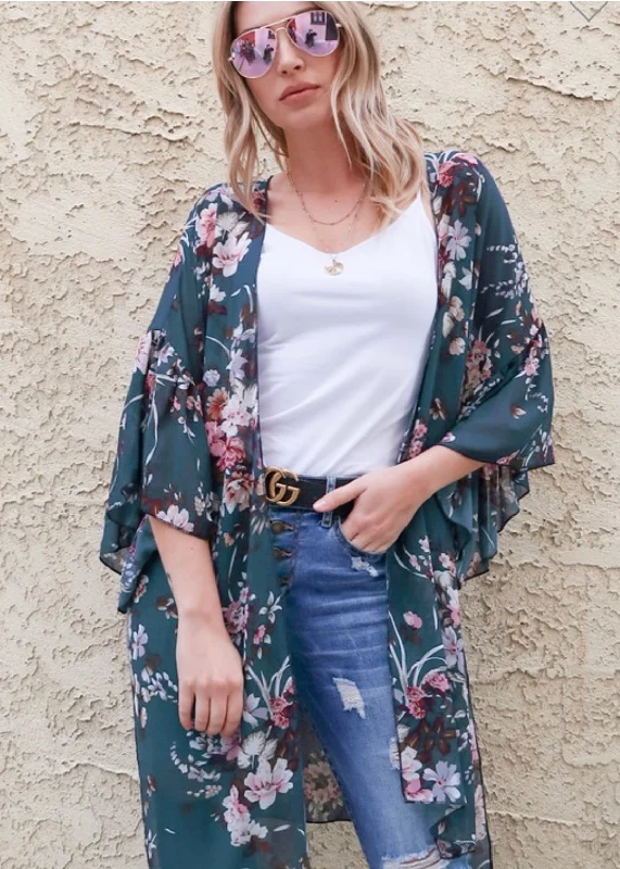 Elegant casual clothing for modern women   Sadie’s Floral Cardigan