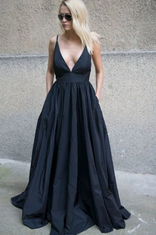 Cozy women’s clothing for the colder months   Deep V-neckline A-line Special Occasion Dresses for Evening vestido de formatura