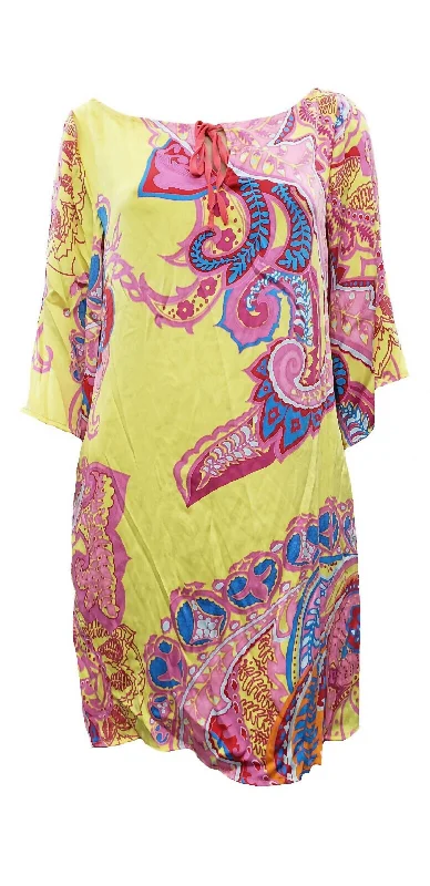 Step into style with our women’s clothing collection   Women's Printed Silk Dress In Tl10